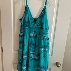 Lane Bryant Turquoise Print Dress size 22